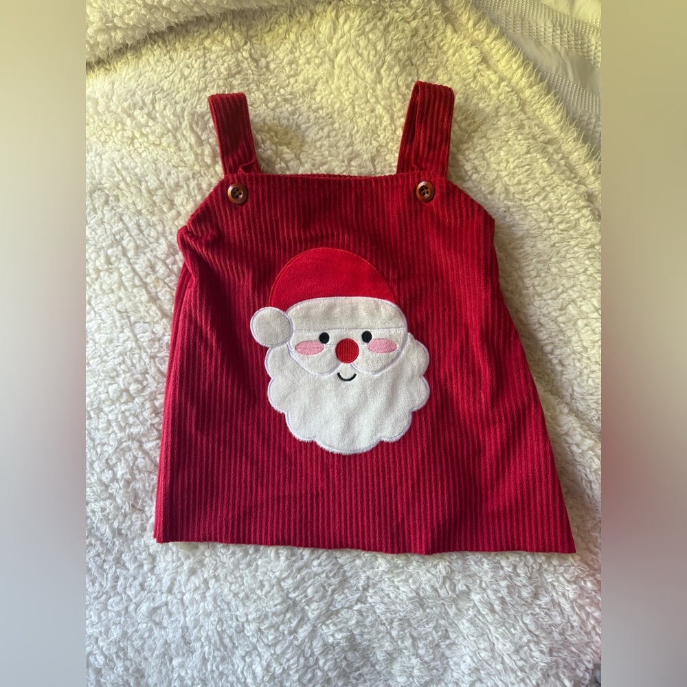 Red Santa Corduroy Dress